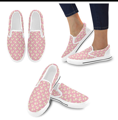 Scottish Terriers Print Design LKS306 White Slip Ons Canvas Women's Shoes