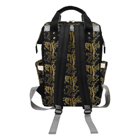 Tiger Gold Print Design LKS307 Diaper Bag Backpack