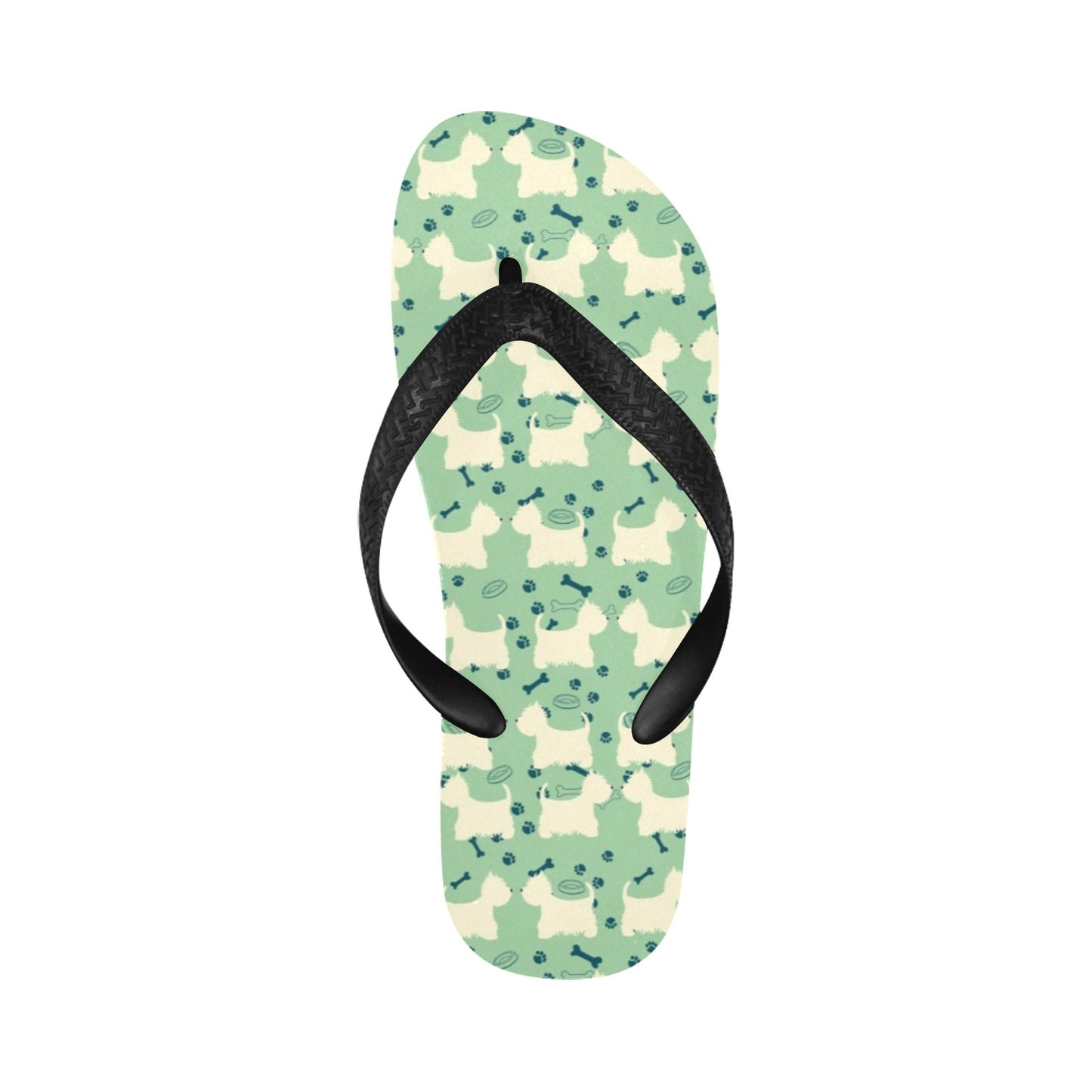 Scottish Terriers Print Design LKS302 Flip Flops