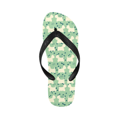Scottish Terriers Print Design LKS302 Flip Flops