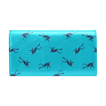 Scuba Driver Print Design LKS304 Women's Trifold Wallet