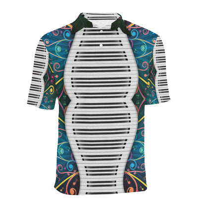 Piano Pattern Print Design 01 Men Polo Shirt
