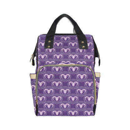 Aries Zodiac Pattern Print Design 02 Diaper Bag Backpack