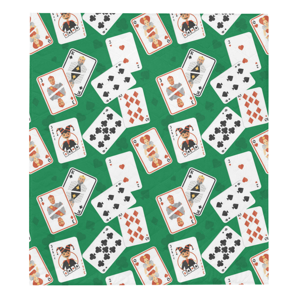 Poker Cards Pattern Print Design A03 Premium Quilt