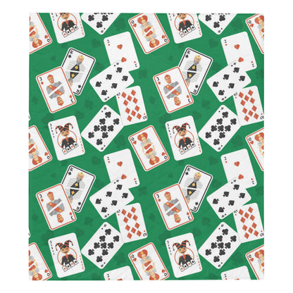 Poker Cards Pattern Print Design A03 Premium Quilt