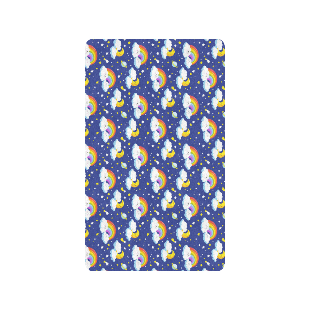 Rainbow Space Design Print Rubber Doormat