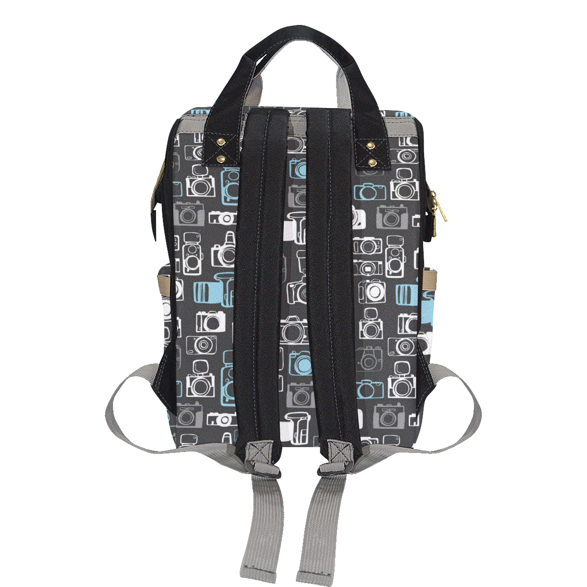 Camera Pattern Print Design 04 Diaper Bag Backpack