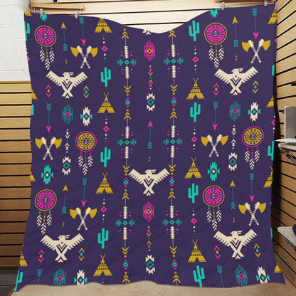 Native American Eagle Indian Pattern Premium Quilt
