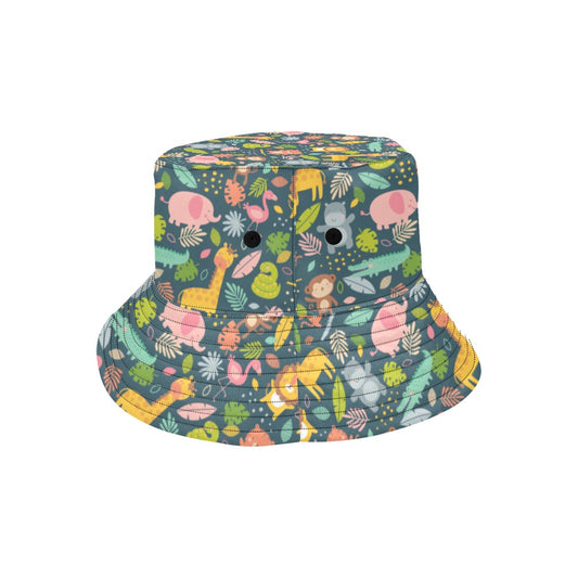 Safari Animal Cartoon Print Design LKS305 Unisex Bucket Hat