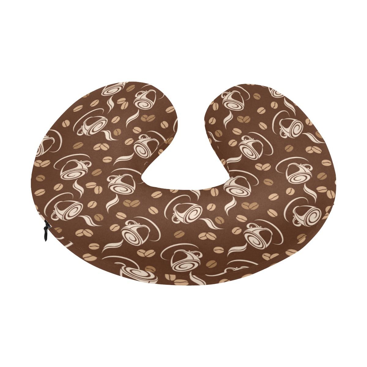 Coffee Pattern Print Design 03 U-Shaped Travel Neck Pillow