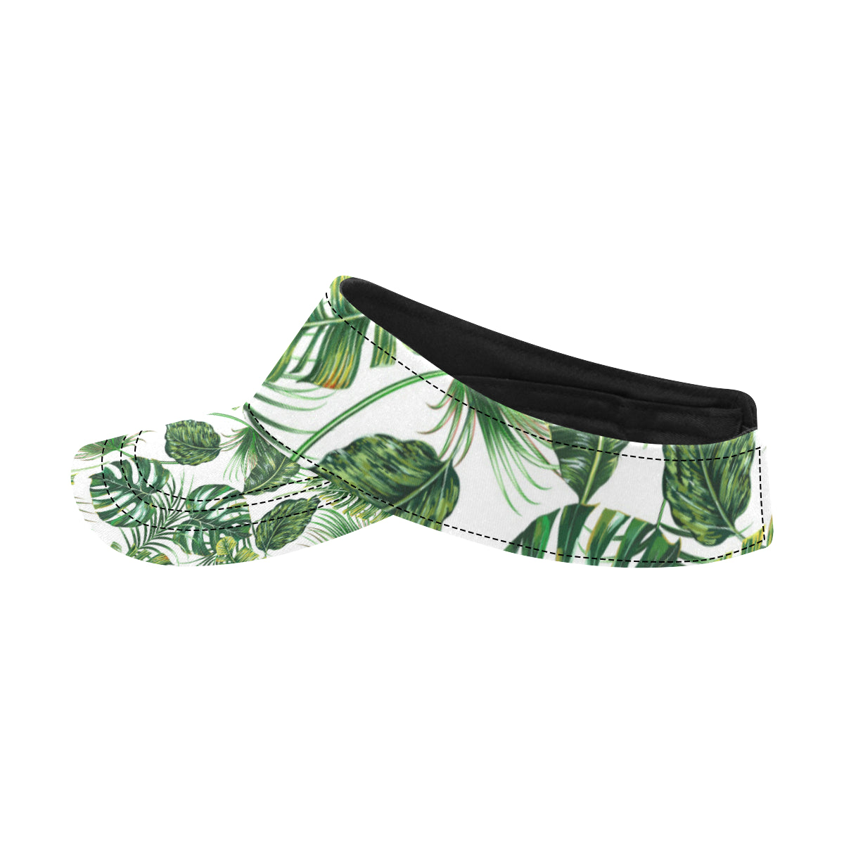 Green Pattern Tropical Palm Leaves Unisex Sun Visor