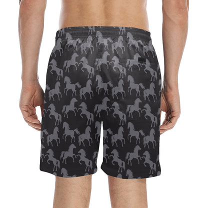 Horse Print Design LKS305 Men's Swim Trunks Beach Shorts