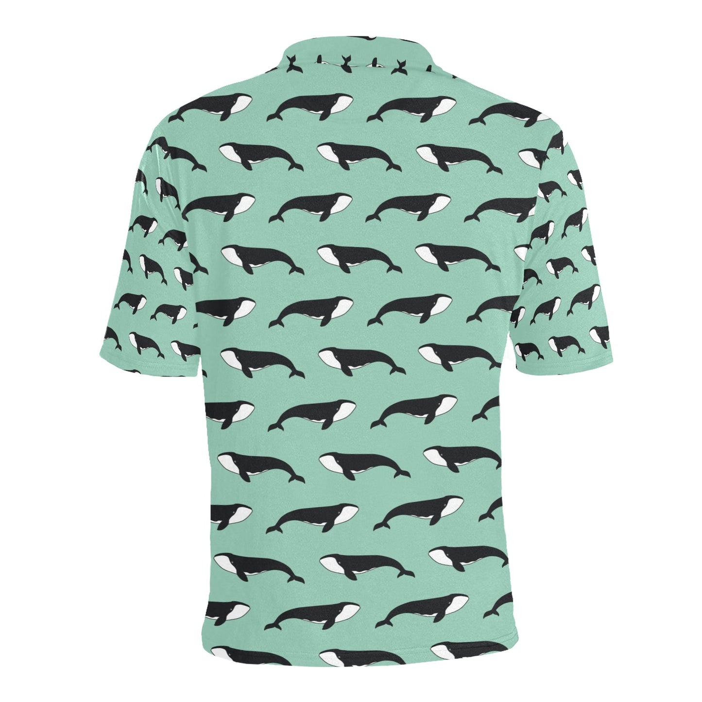 Whale Print Design LKS307 Men Polo Shirt