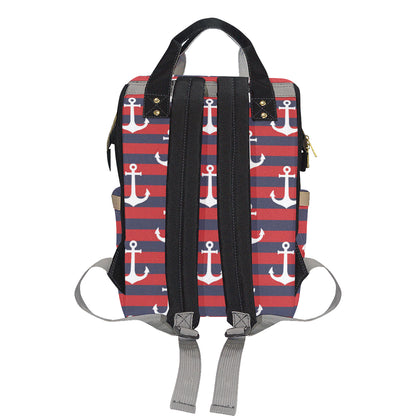 Nautical Pattern Print Design A05 Diaper Bag Backpack