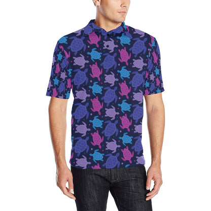 Sea Turtle Print Design LKS309 Men Polo Shirt