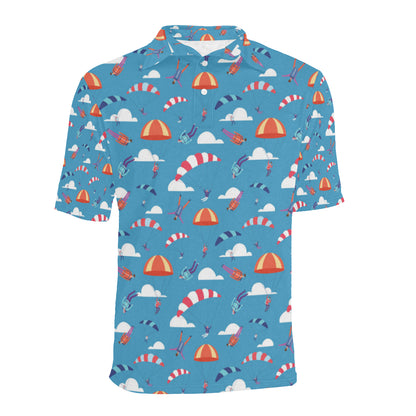 Skydiving Pattern Print Design 03 Men Polo Shirt