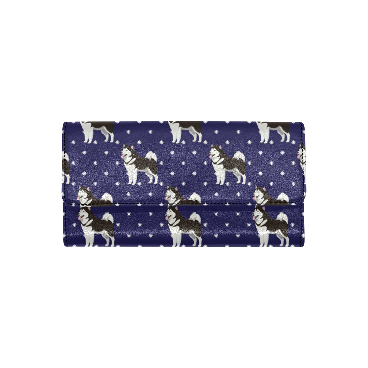 Alaskan Malamute Pattern Print Design 04 Women's Trifold Wallet