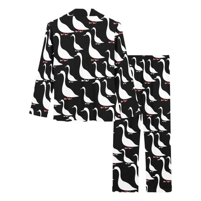 Goose Pattern Print Design 01 Women's Long Pajama Set