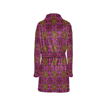 kaleidoscope Abstract Print Design Women's Fleece Robe