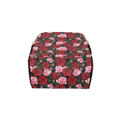 Rose Red Pink Pattern Print Design RO01 Diaper Bag Backpack