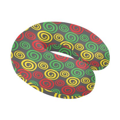 Rastafarian Pattern Print Design A05 U-Shaped Travel Neck Pillow