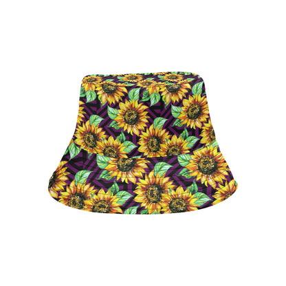 Sunflower Pattern Print Design SF012 Unisex Bucket Hat