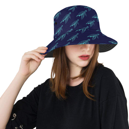 Sea Turtle Pattern Print Design T04 Unisex Bucket Hat