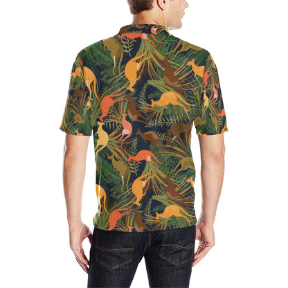 Kangaroos Pattern Print Design 07 Men Polo Shirt