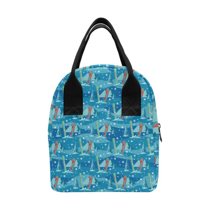 Snowboard Print Design LKS301 Insulated Lunch Bag