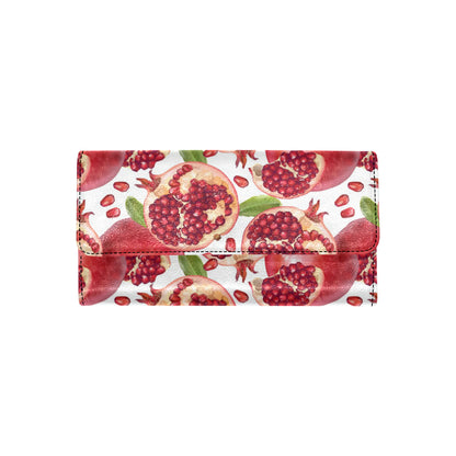 Pomegranate Pattern Print Design PG03 Women's Trifold Wallet
