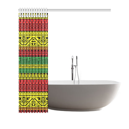 Rastafarian Pattern Print Design A02 Shower Curtain