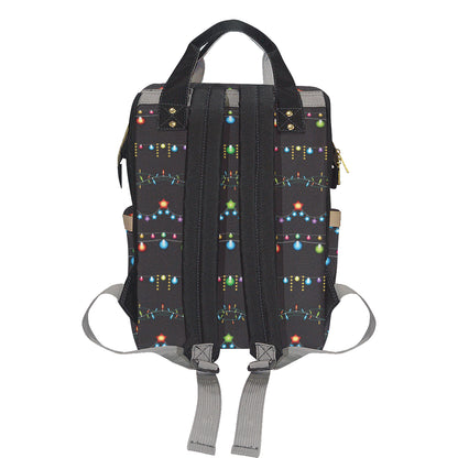 Christmas Light Pattern Print Design 01 Diaper Bag Backpack