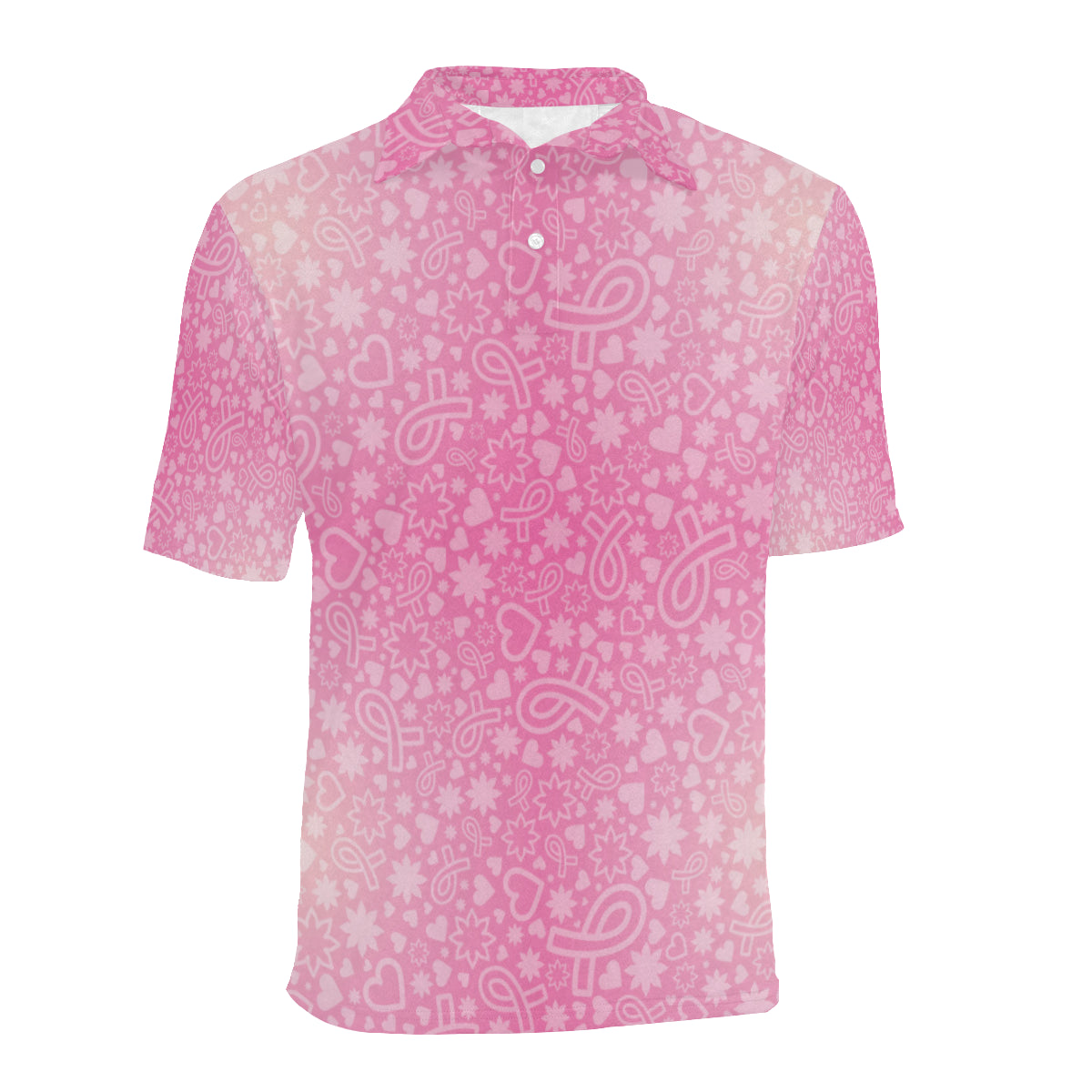 Breast cancer Pattern Print Design 02 Men Polo Shirt