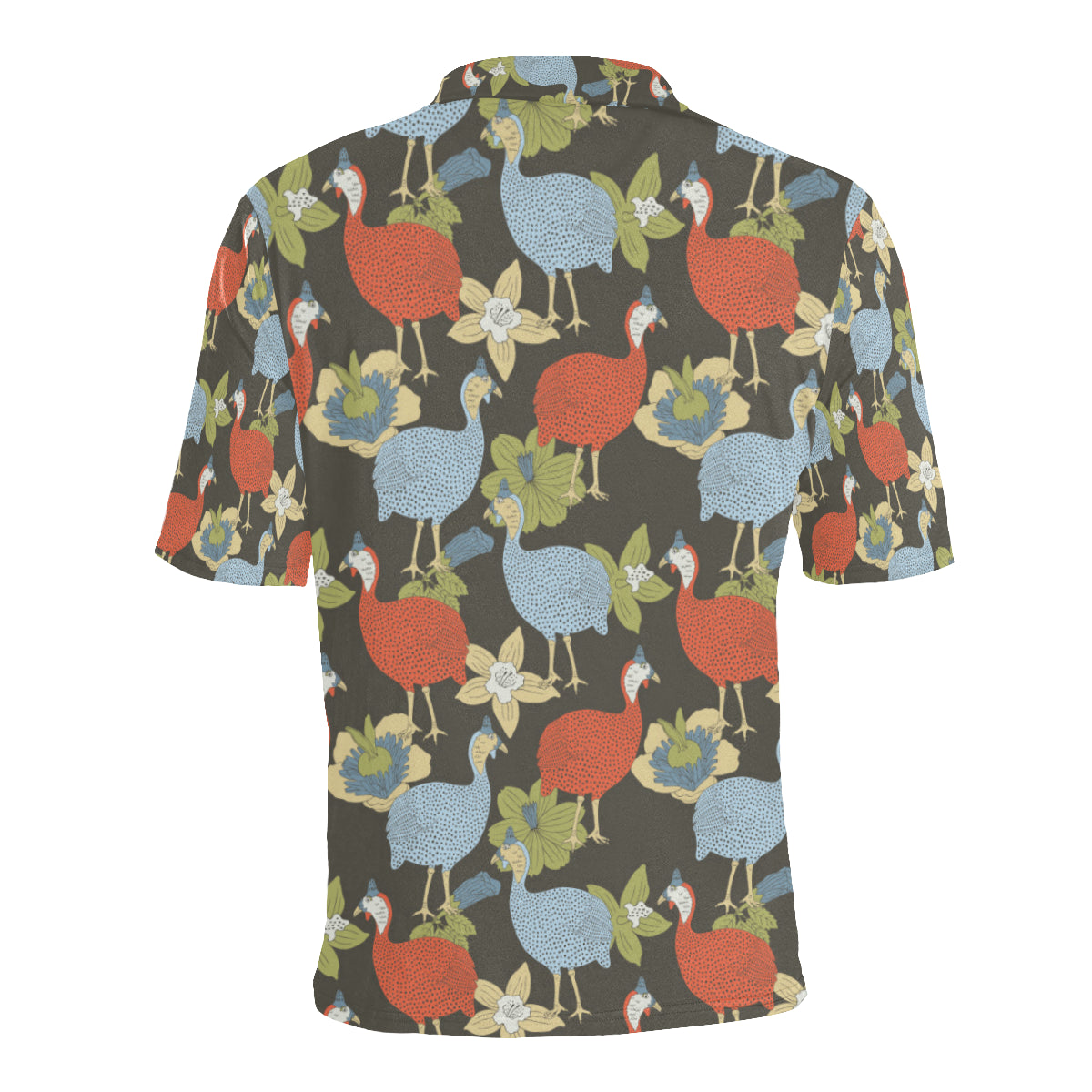 Guinea Fowl Pattern Print Design 02 Men Polo Shirt