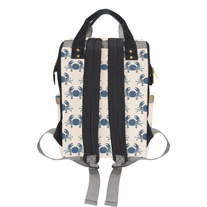 Crab Pattern Print Design 02 Diaper Bag Backpack