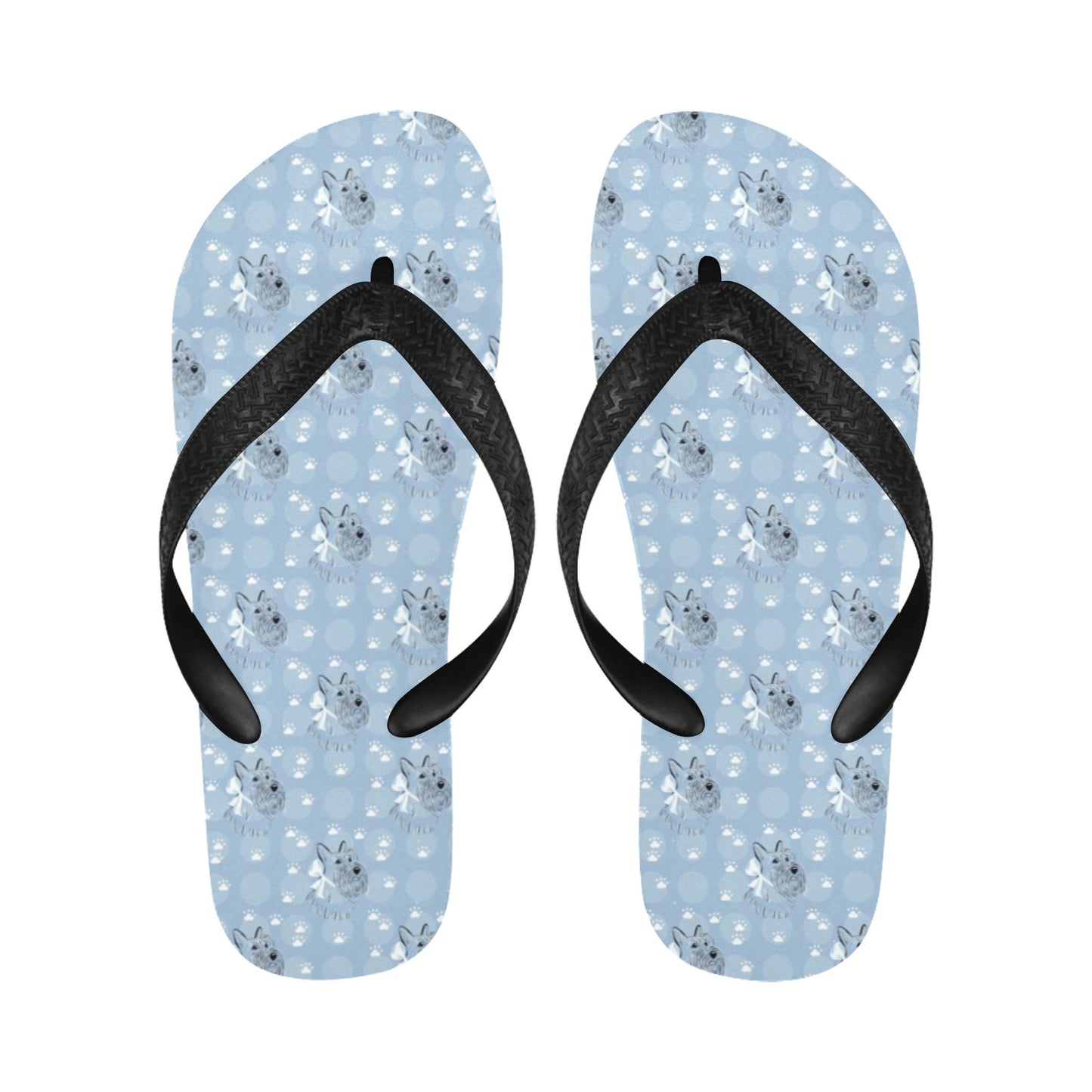 Scottish Terriers Print Design LKS308 Flip Flops