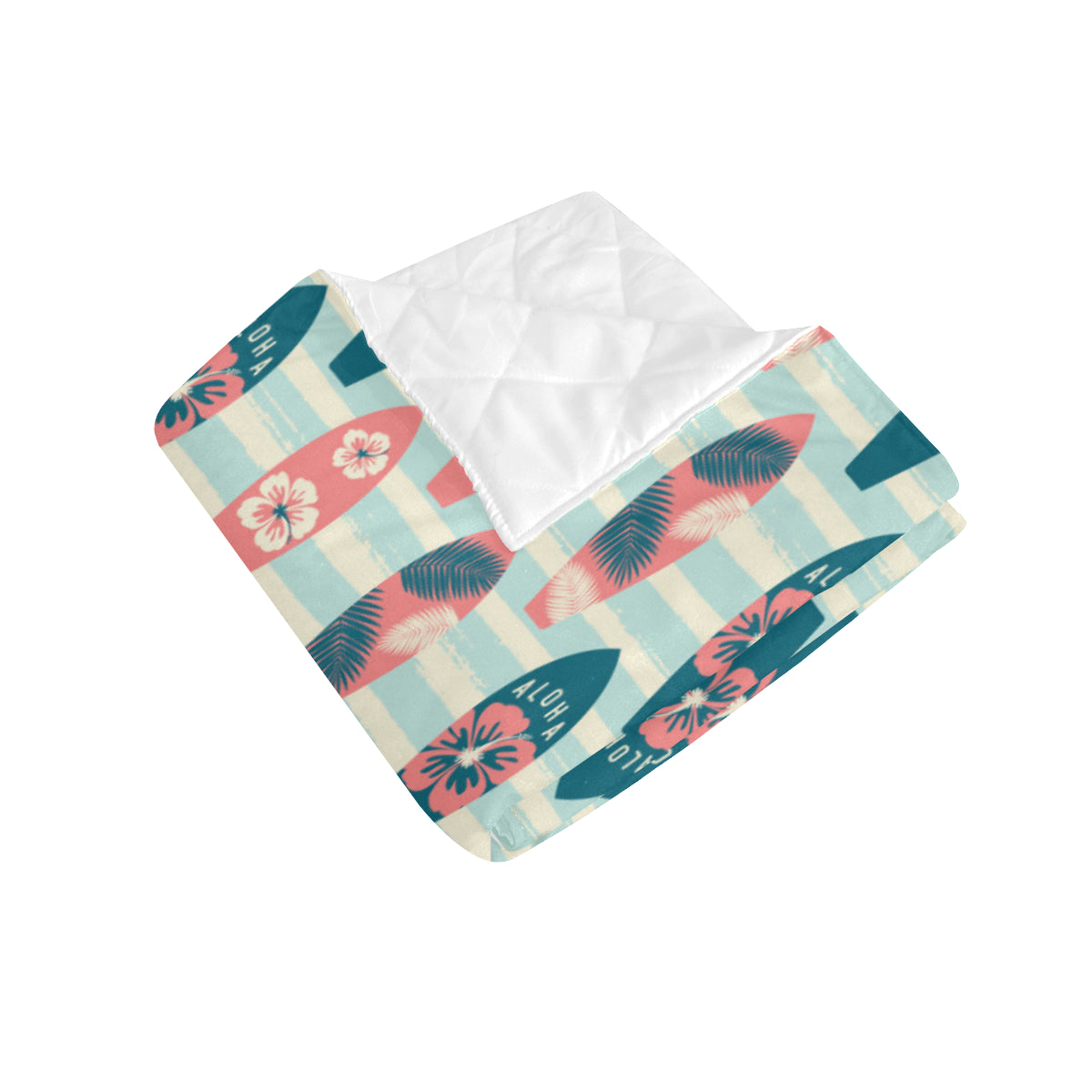 Aloha Hawaii Surfboard Pattern Print Design 02 Premium Quilt