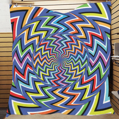 Optical illusion Pattern Print Design A02 Premium Quilt