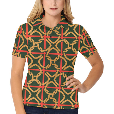 Irish Pattern Print Design 01 Women's Polo Shirt