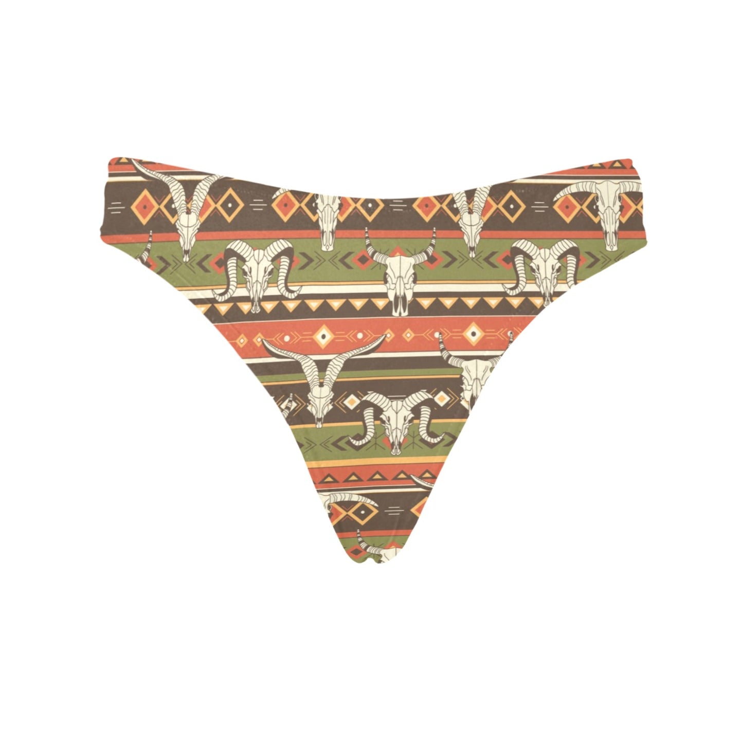 American indian Skull Animal Women's Thongs