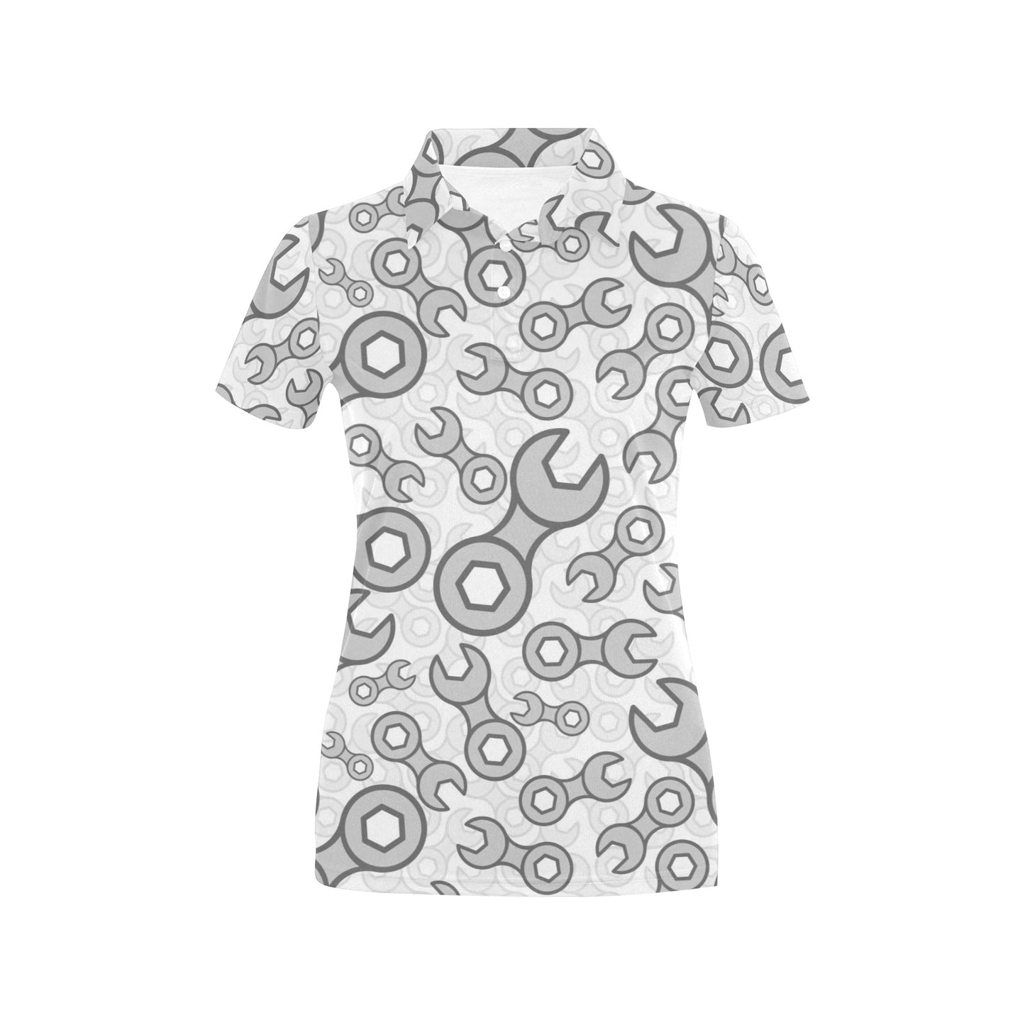 Mechanic Pattern Print Design 05 Women's Polo Shirt
