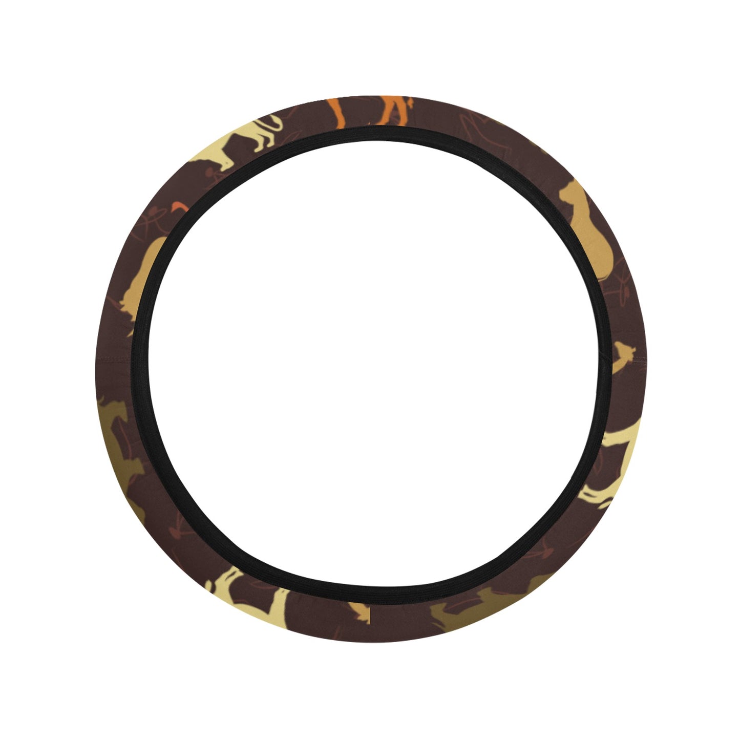 Safari Animal Print Design LKS301 Steering Wheel Cover with Elastic Edge