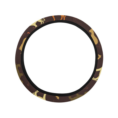 Safari Animal Print Design LKS301 Steering Wheel Cover with Elastic Edge