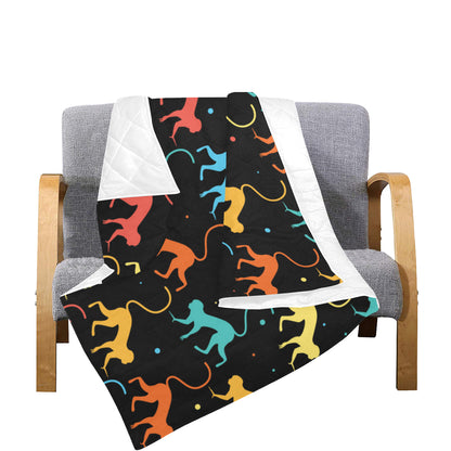 Monkey Pattern Print Design 01 Premium Quilt