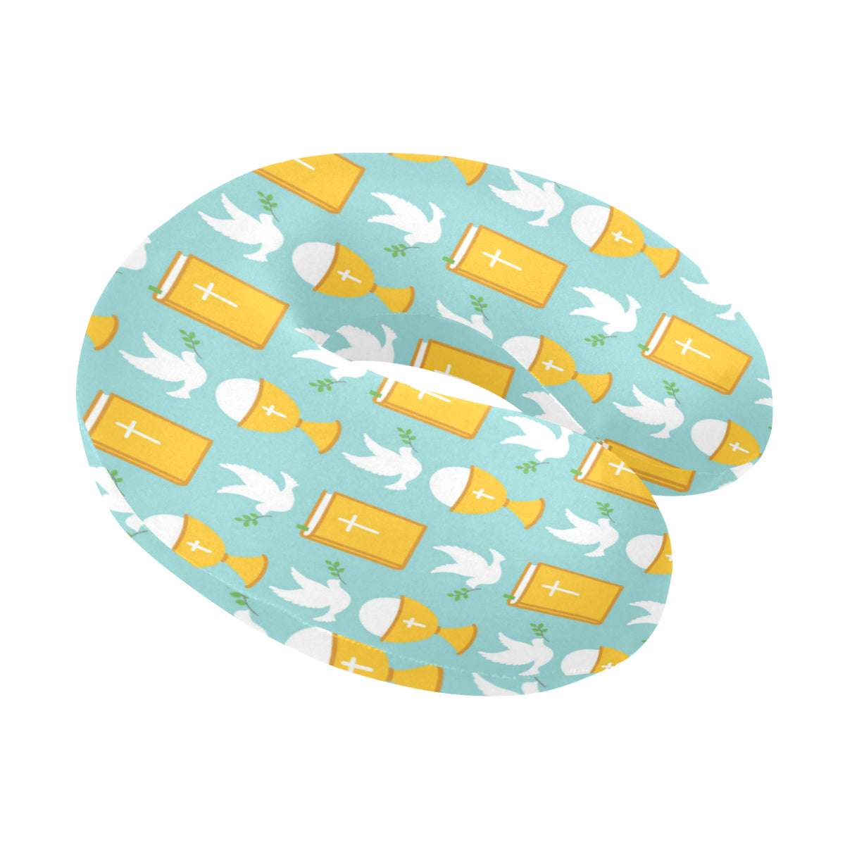 Christian Pattern Print Design 02 U-Shaped Travel Neck Pillow