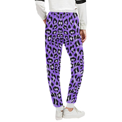 Leopard Purple Skin Print Unisex Sweatpants