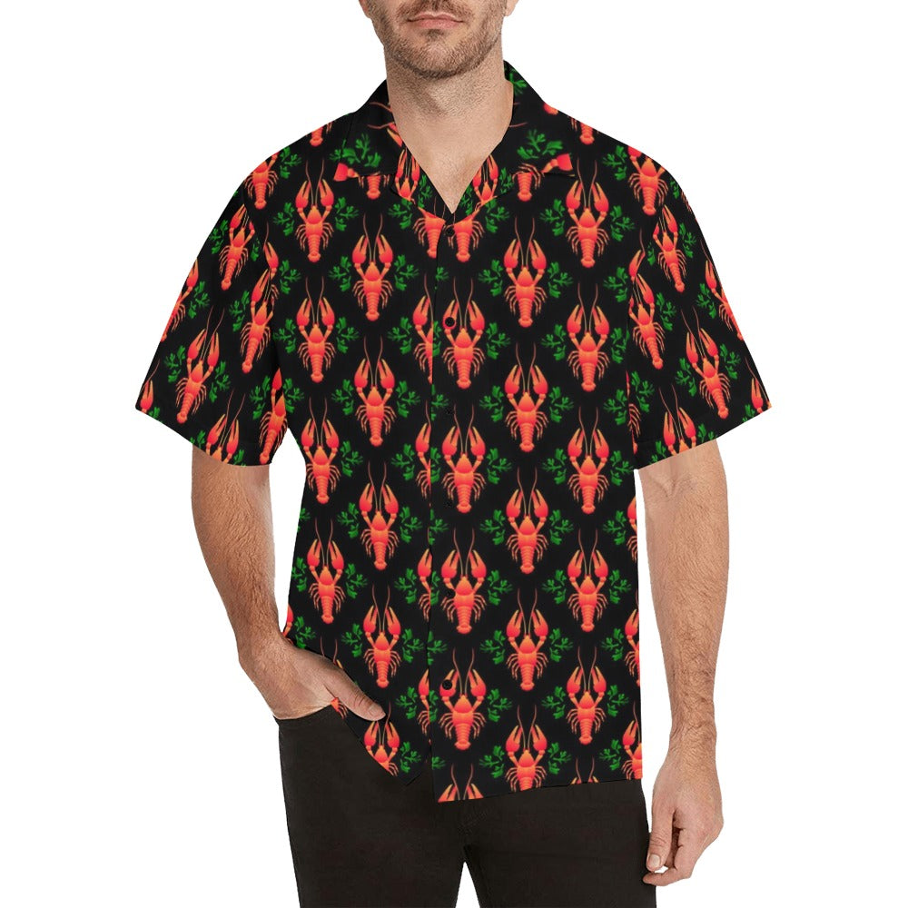 Lobster Print Design LKS403 Men's Men's Hawaiian Shirt