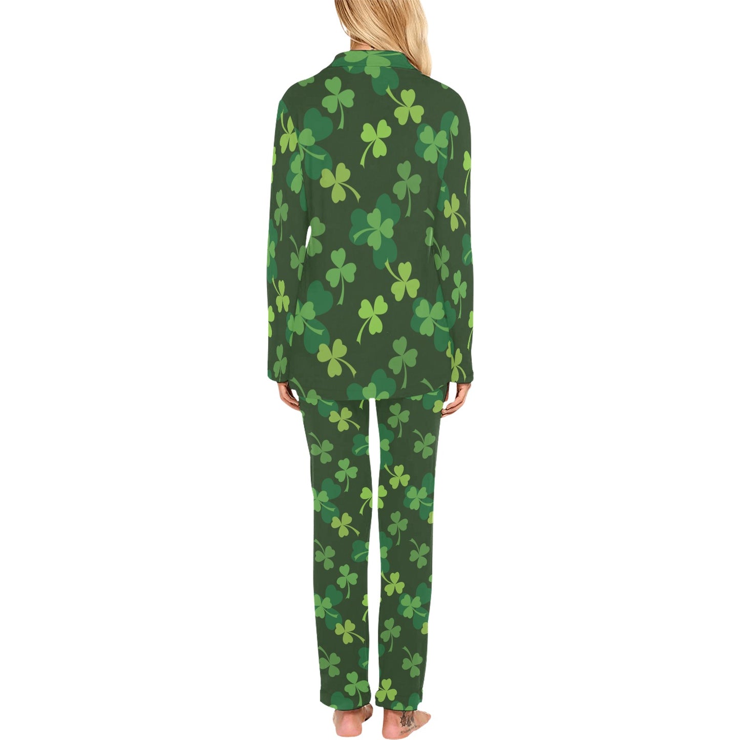 Irish Pattern Print Design 03 Women's Long Pajama Set