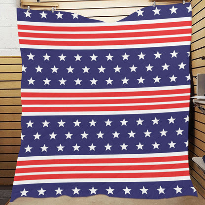 Patriotic Pattern Print Design A04 Premium Quilt