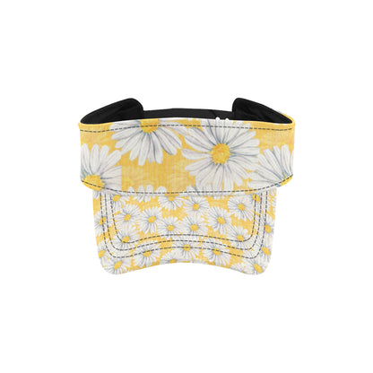 Daisy Yellow Watercolor Print Pattern Unisex Sun Visor